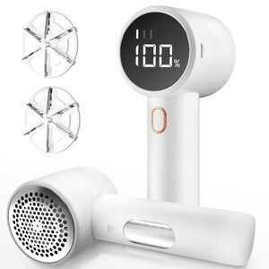 White Electric Lint Remover-LED Display